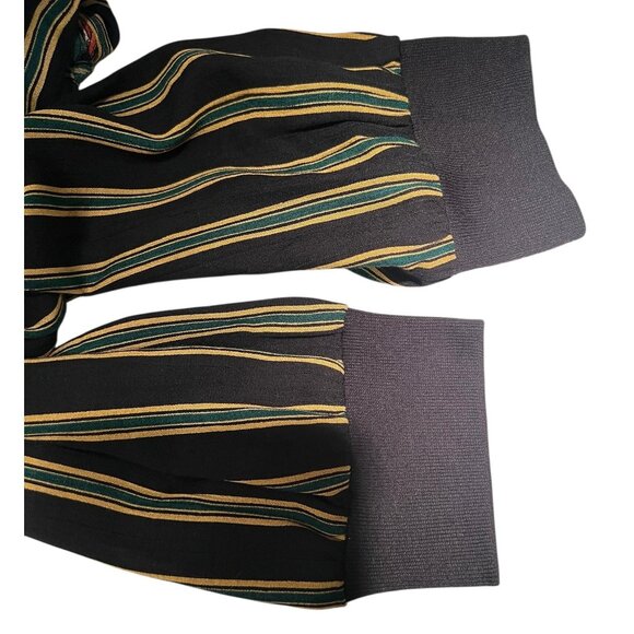 Vintage Carole Little Womens Floral & Striped Button-Up Jacket Bomber Style - Picture 11 of 12